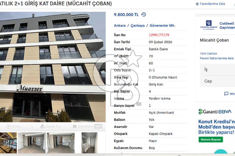 MUAZZEZ APT SATILIK 2+1 GİRİŞ KAT DAİRE (MÜCAHİT ÇOBAN)