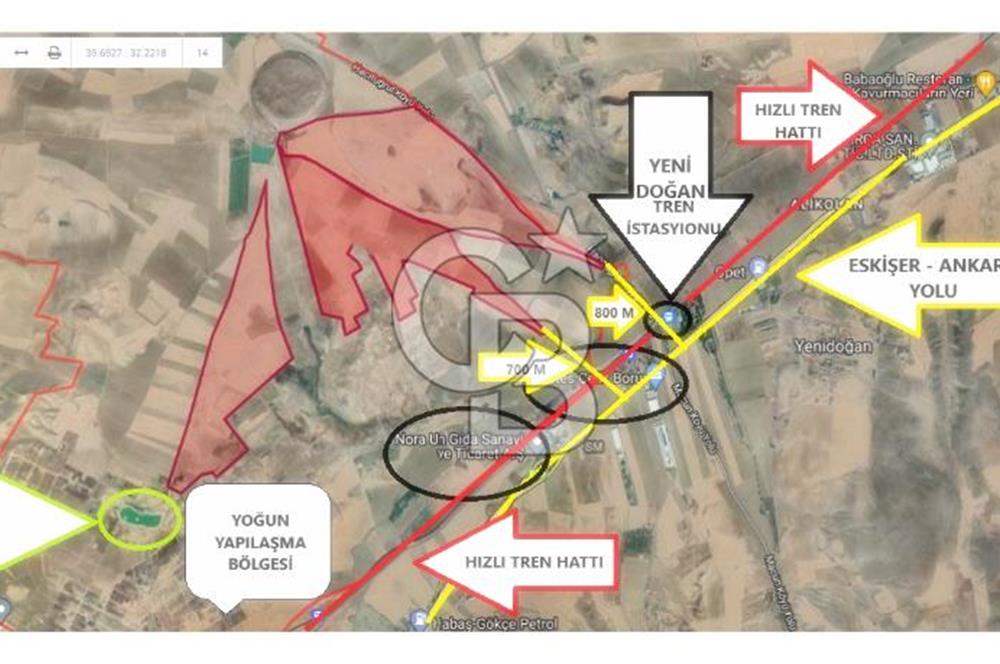 Polatlı Hacıtuğrul'da Eskişehir Yolu Cepheli 897 m² Arsa Fırsatı