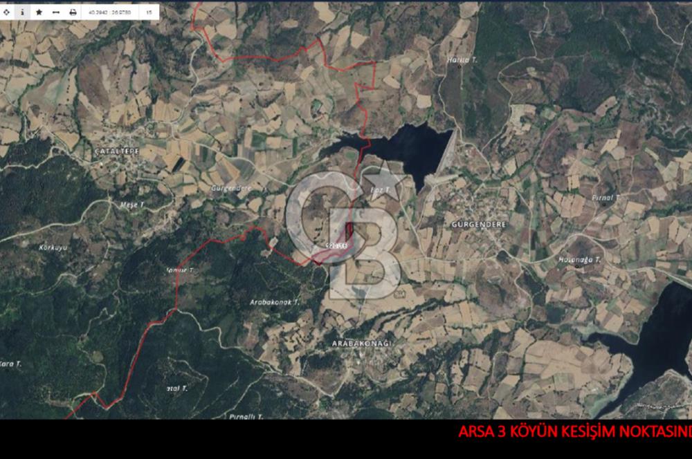 LAPSEKİ'DE GES VE ÇİFTLİK YATIRIMINA UYGUN SATILIK TARLA