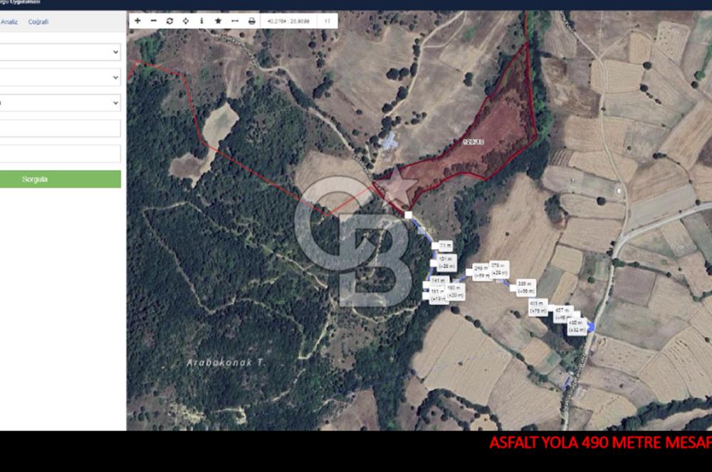 LAPSEKİ'DE GES VE ÇİFTLİK YATIRIMINA UYGUN SATILIK TARLA