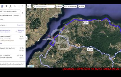 LAPSEKİ'DE GES VE ÇİFTLİK YATIRIMINA UYGUN SATILIK TARLA