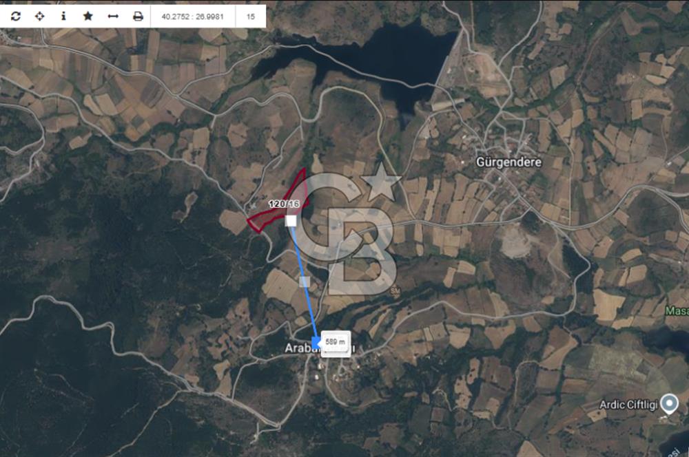 LAPSEKİ'DE GES VE ÇİFTLİK YATIRIMINA UYGUN SATILIK TARLA