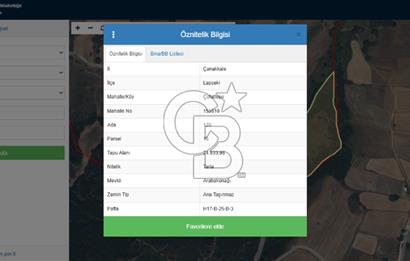 LAPSEKİ'DE GES VE ÇİFTLİK YATIRIMINA UYGUN SATILIK TARLA