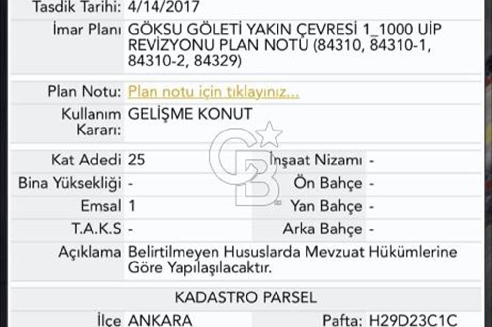 SUSUZ İMARDA KÖŞE PARSEL YAPILAŞMA BÖLGESİNDE SATILIK ARSA