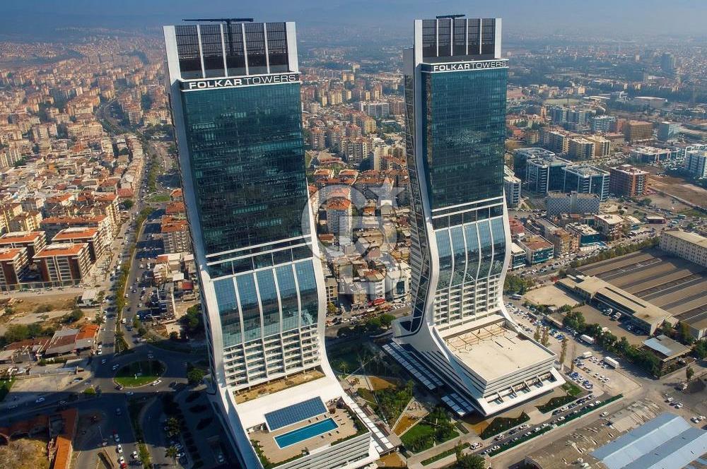Folkart Towers B Kule Kiralık Deniz Cepheli 2+1 Ofis