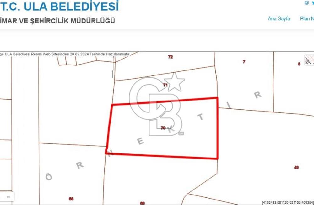 Gökova'da Satılık 80 Milyon TL Villa İmarlı Arsa
