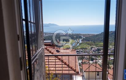 Sarıgerme'de Deniz Manzaralı Kiralık 3+1 Bahçe Tripleksi