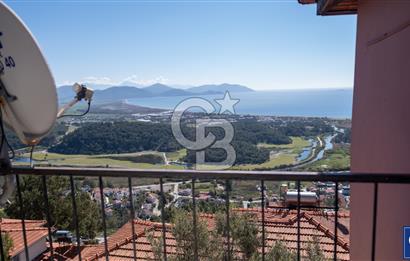 Sarıgerme'de Deniz Manzaralı Kiralık 3+1 Bahçe Tripleksi