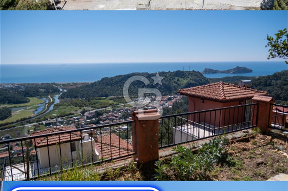 Sarıgerme'de Deniz Manzaralı Kiralık 3+1 Bahçe Tripleksi