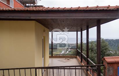 PANOROMİK DENİZ MANZARALI Sarıgerme'de Kiralık Eşyalı 3+1 Bahçe Tripleks