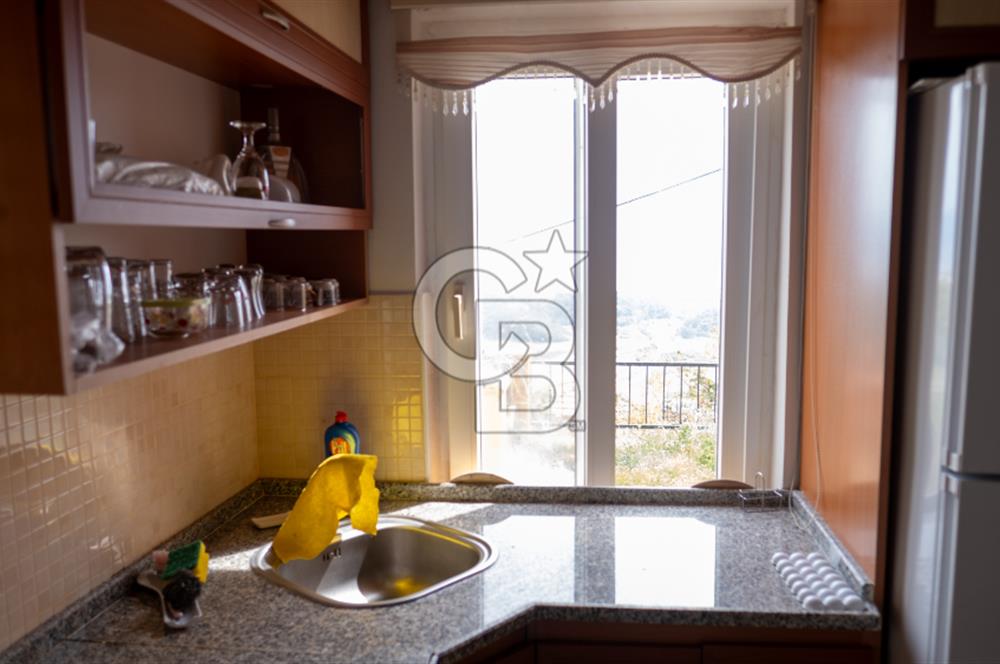 PANOROMİK DENİZ MANZARALI Sarıgerme'de Kiralık Eşyalı 3+1 Bahçe Tripleks