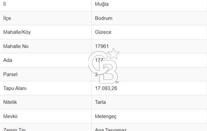 BODRUM GÜRECEDE TERASLAMASI YAPILI DENİZ MANZARALI 255M2 ARSA