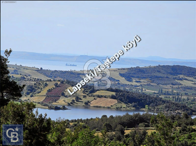 Lapseki/Taştepe'de deniz gören,resmi yolu olan 12.770m² arazi.