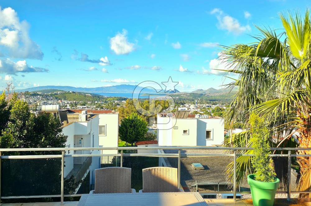 BODRUM KONACIK'ta DENİZ MANZARALI KİRALIK DUBLEKS VİLLA