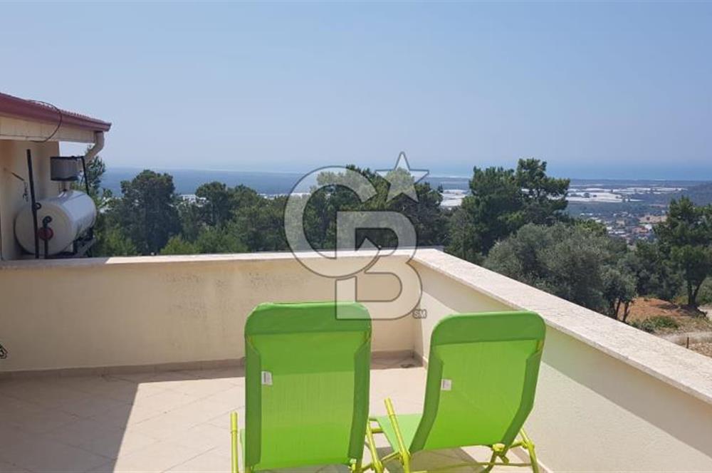 SEYDİKEMER KARADERE'DE DENİZ MANZARALI SATILIK 5+1 TRİPLEX VİLLA