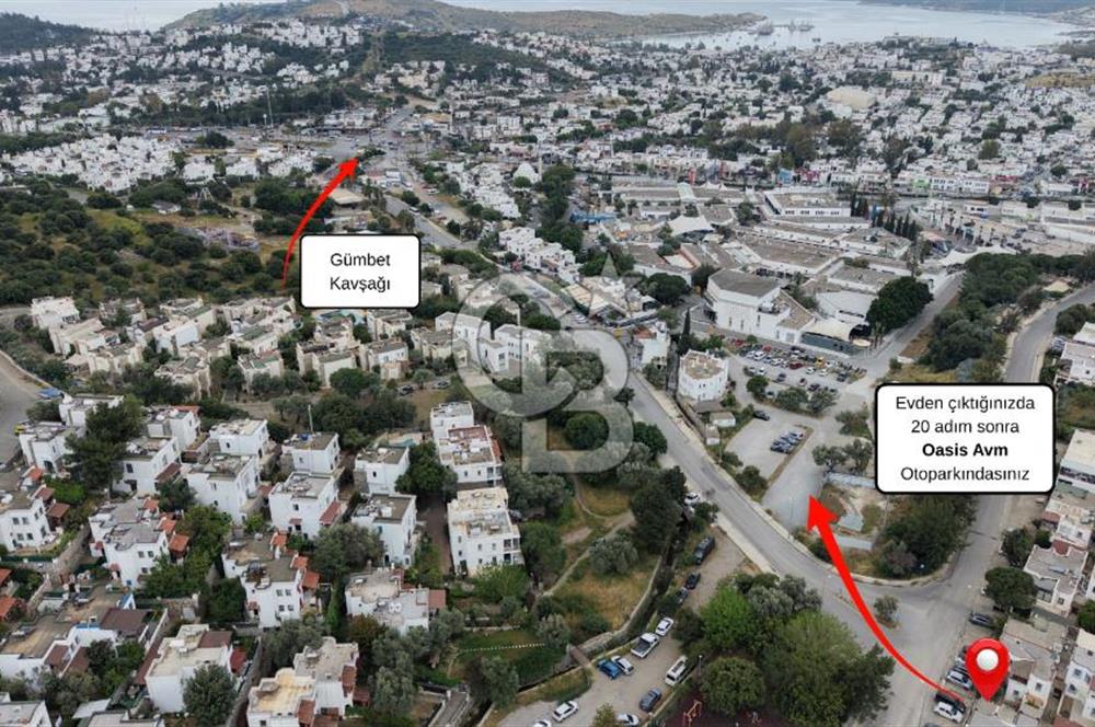 Bodrum Oasis Avm'ye yürüme mesafeli Yazlık Kiralık 1,5+1 Daire