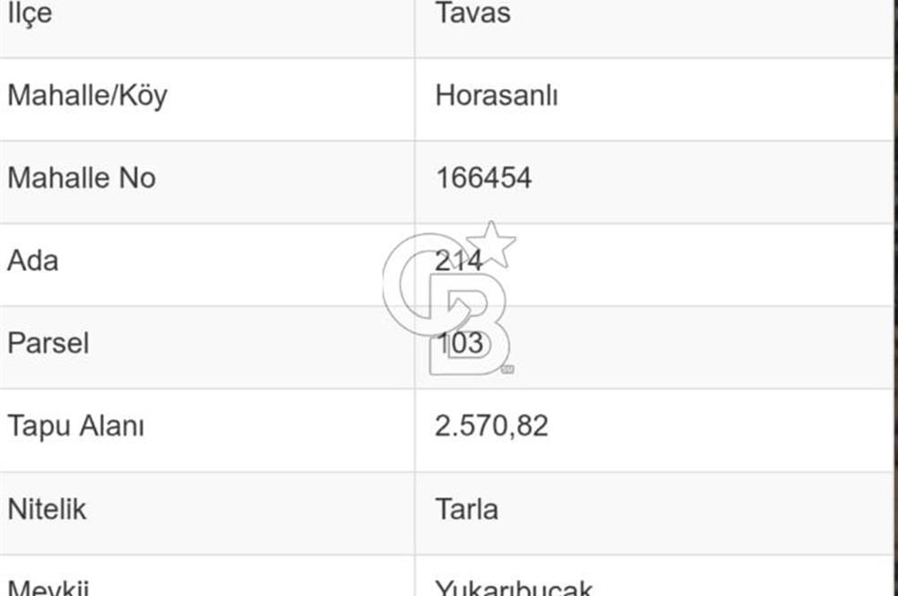 Tavas'ta Doğayla Baş Başa Yatırımlık Fırsat 2570 m2 Arazi