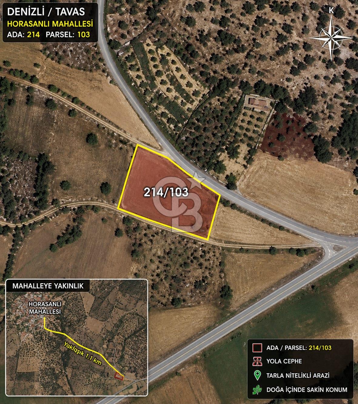Tavas'ta Doğayla Baş Başa Yatırımlık Fırsat 2570 m2 Arazi