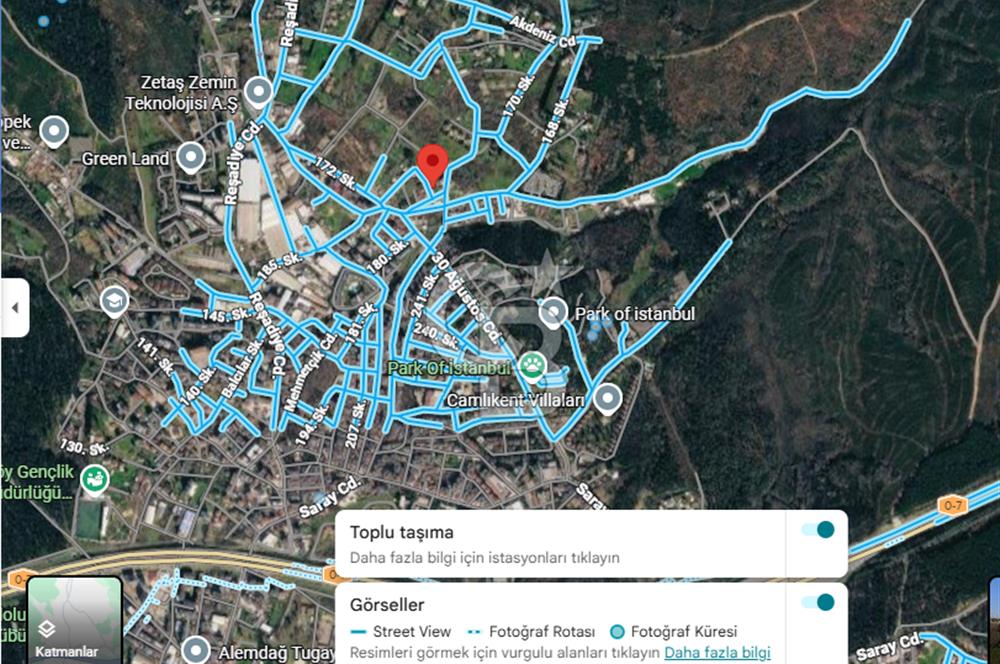 ÇEYMEKÖY ALEMDAĞ’ DA, YOLA CEPHE, 249M2, MÜSTAKİL, PROJESİ HAZIR RUHSATLI VİLLA ARSASI