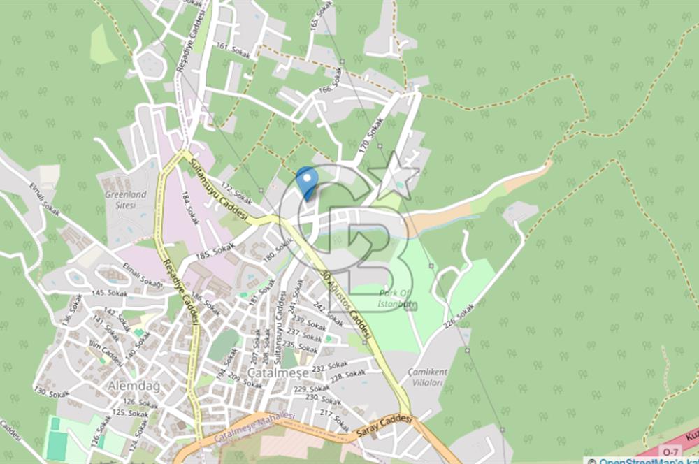 ÇEYMEKÖY ALEMDAĞ’ DA, YOLA CEPHE, 249M2, MÜSTAKİL, PROJESİ HAZIR RUHSATLI VİLLA ARSASI