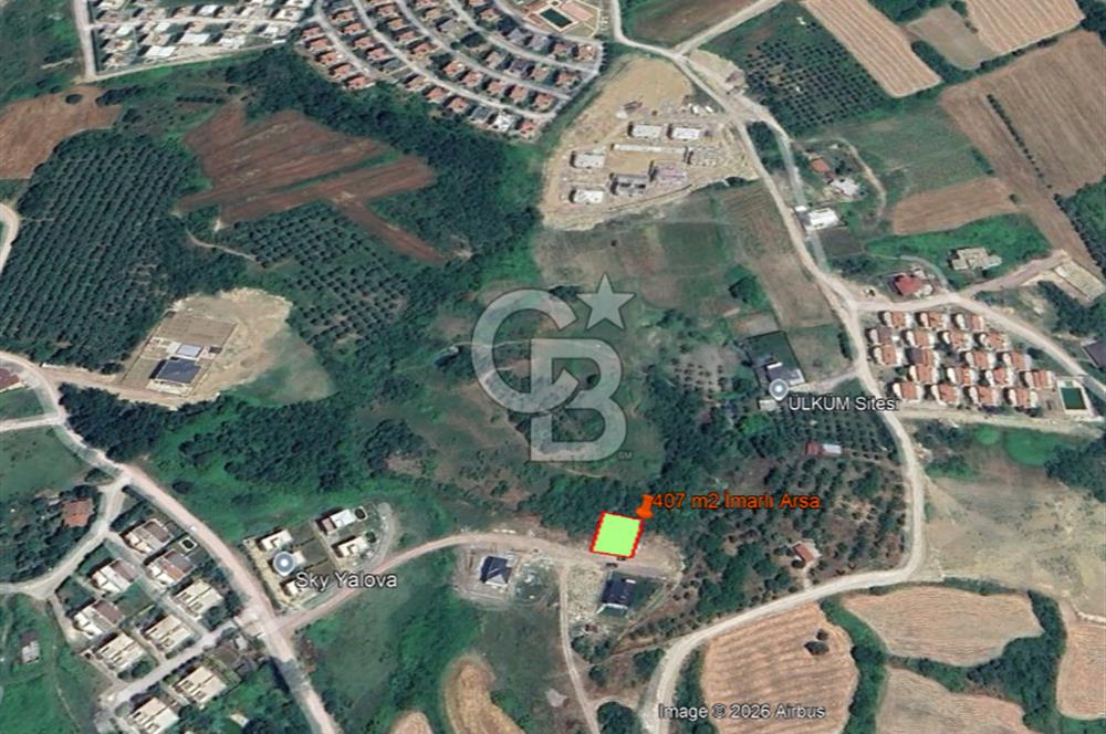YALOVA TERMAL AKKÖY SATILIK DENİZ VE DOĞA MANZARALI ARSA 407m2!.
