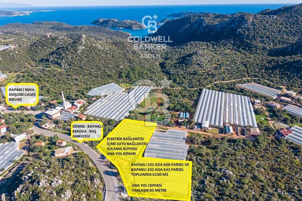 ANTALYA DEMRE KAPAKLI 2 ADET MÜSTAKİL PARSEL SERA VE ORTAKÇI EVİ