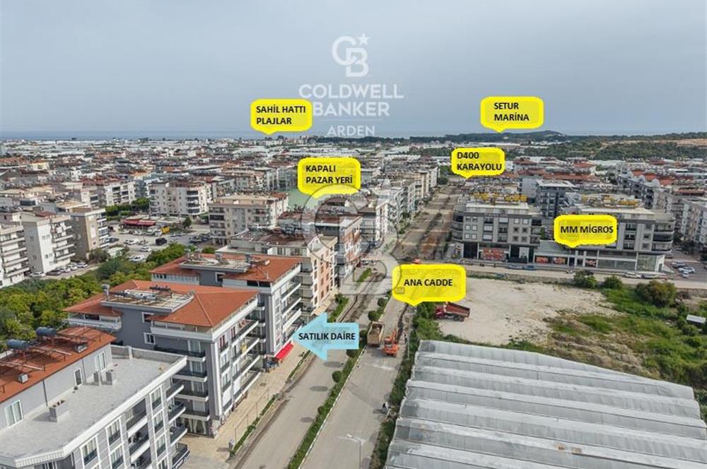 CB ARDEN'DEN ANA CADDE ÜZERİ SATILIK - OFİSE UYGUN YENİ DAİRE