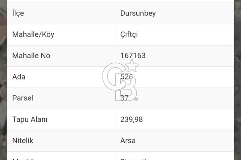 BALIKESİR DURSUNBEYDE İMARLI ARSA