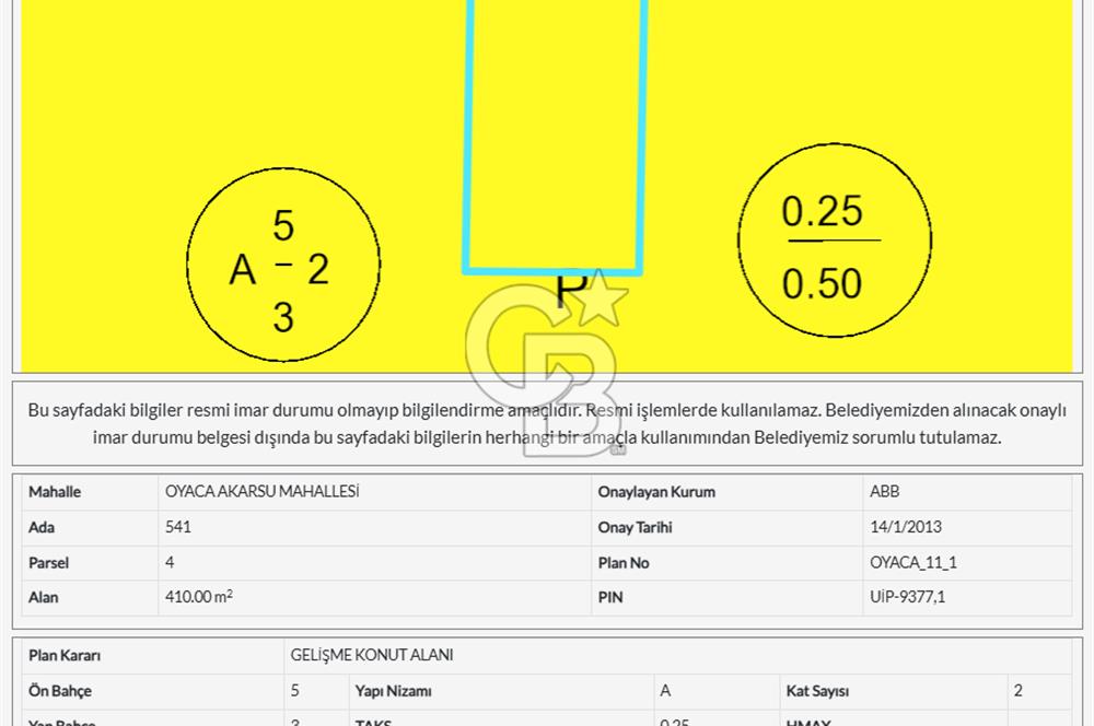 OYACA MERKEZ 410 M2 VİLLA