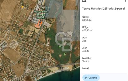 Tekirdağ Çorlu Yenicede Deniz Manzaralı 464m² Villa İmarlı Arsa
