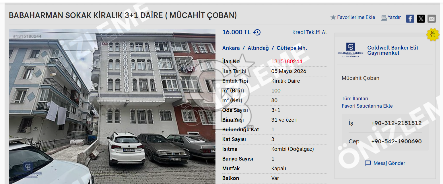BABAHARMAN SOKAK KİRALIK 