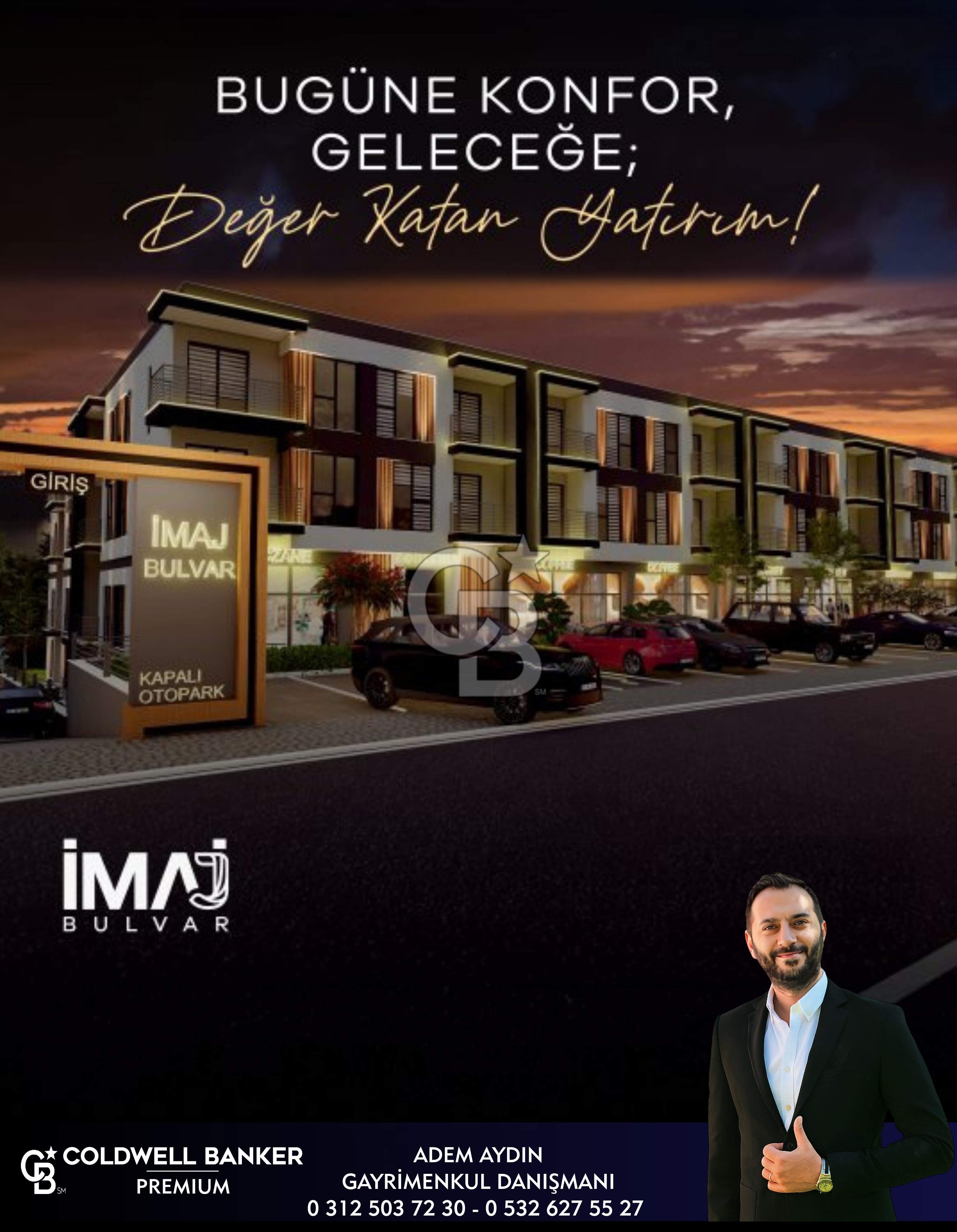 CB ADEM AYDIN'DAN İMAJ BULVAR'DA BAHÇE KULLANIMLI SATILIK 1+1