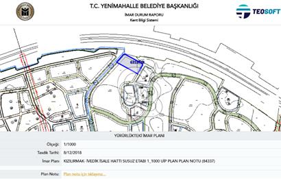 YATIRIMCIYA UYGUN! YENİMAHALLE SUSUZDA 281 M² ARSA PAYI