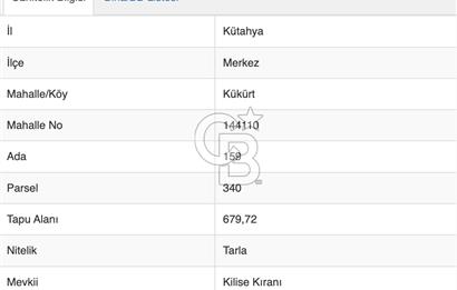 KÜKÜRT KÖYÜNDE YOLA 80 MT DÜZ ZEMİN SATILIK TARLA