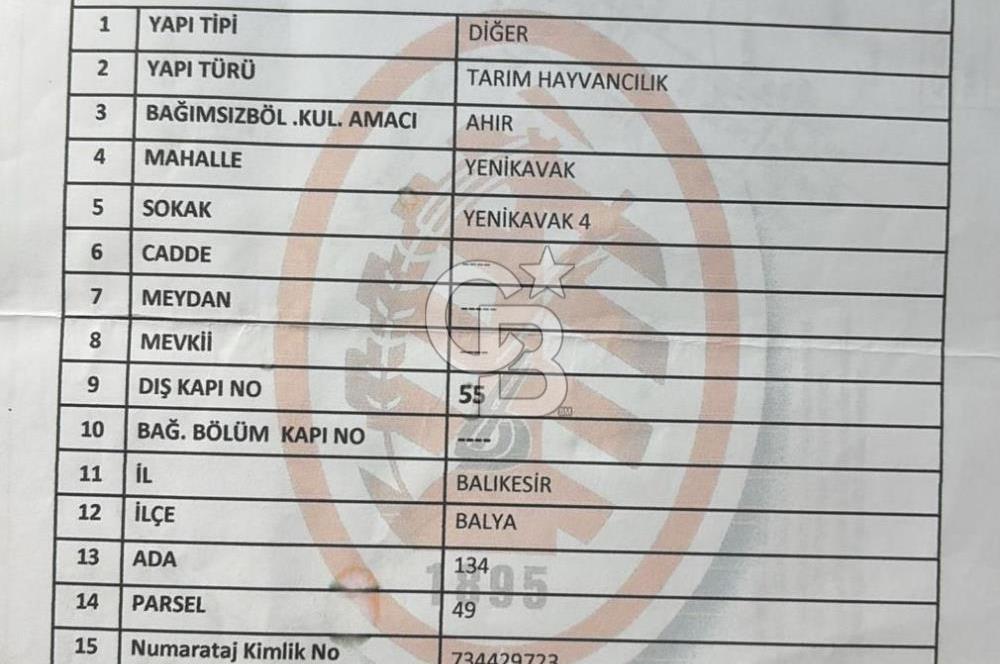 BALYA YENİKAVAK MH'DE SATILIK 2.658 M² ÇİFTLİK + TARLA