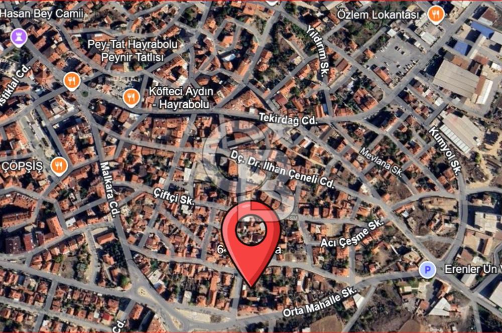 Hayrabolu Merkezde toplam 642m2 Satılık İmarlı Arsa