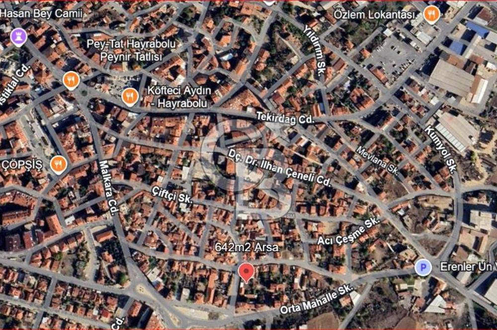 Hayrabolu Merkezde toplam 642m2 Satılık İmarlı Arsa