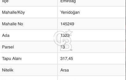 CB CITY' DEN AFYONKARAHİSAR EMİRDAĞ DA SATILIK ARSA