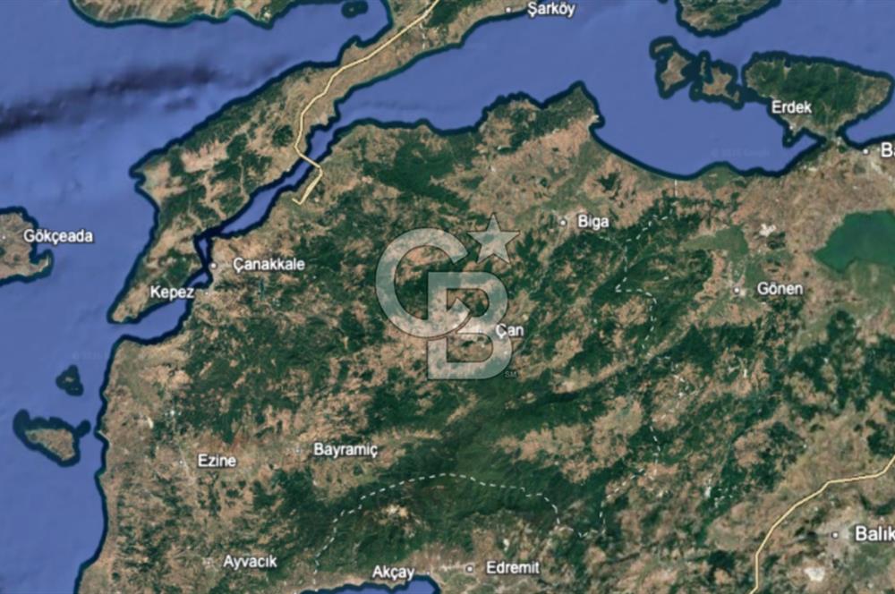 Çanakkale Çan Bozguç Köyünde Satılık Doğa Manzaralı Tarla
