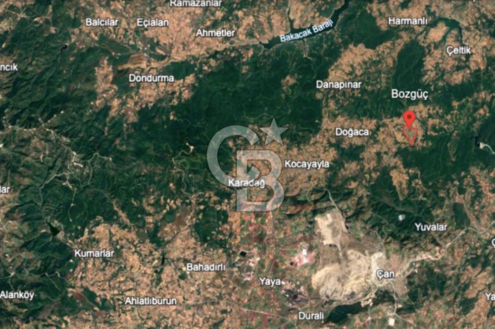 Çanakkale Çan Bozguç Köyünde Satılık Doğa Manzaralı Tarla