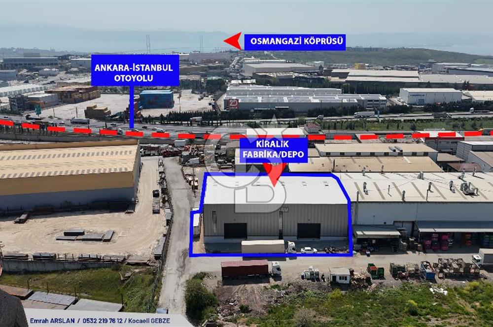 Gebze Tavşanlıda Düz Ayak Üretime Uygun İskanı Alınmış Tesis