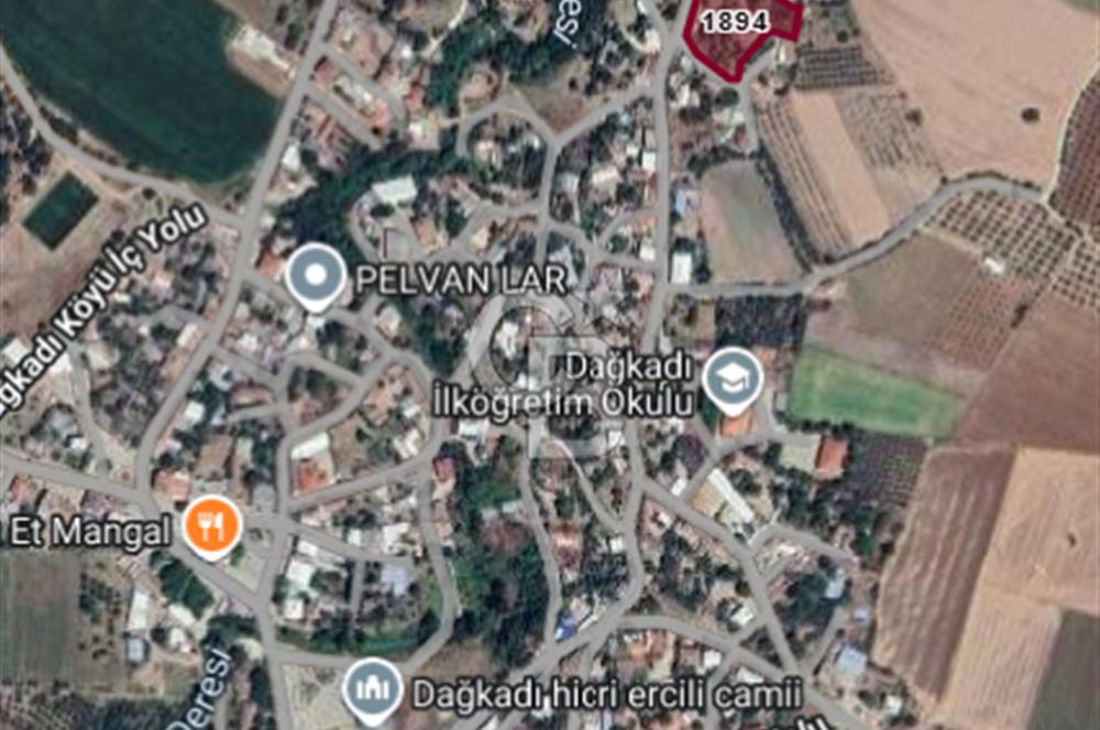 •	Bursa Karacabey Dağkadı’da Köy İçinde Yapı Kayıtlı Köşe Arsa, Hem Ev Hem Zeytinlik.