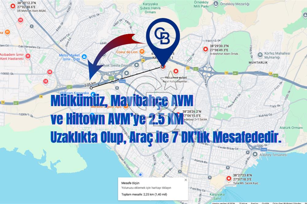 Karşıyaka İnönü Mh. Full Tadilatlı Ferah 3+1 Daire