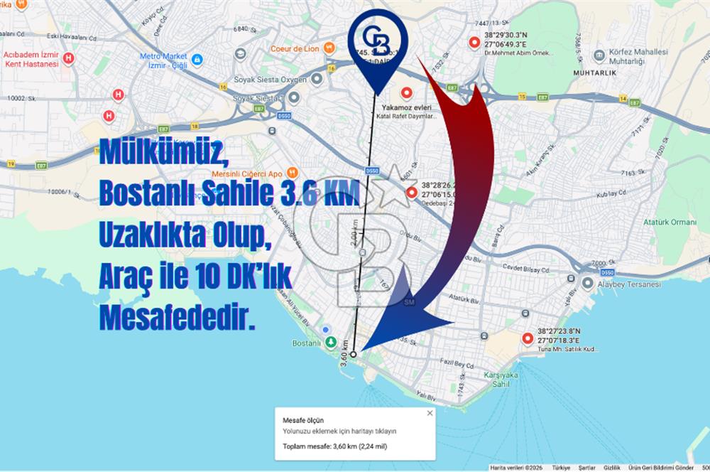 Karşıyaka İnönü Mh. Full Tadilatlı Ferah 3+1 Daire