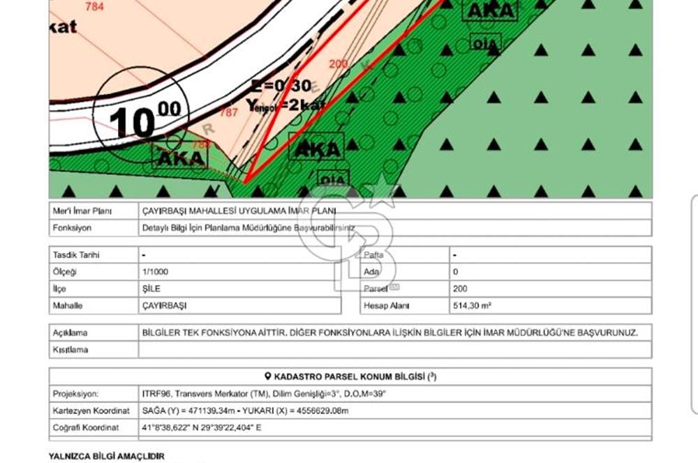 Şile Çayırbaşında Villa İmarlı Satılık Arsa