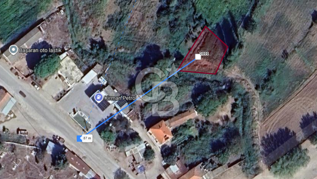 ÇANAKKALE BAYRAMİÇ/TÜRKMENLİ KÖYÜ 517 m2 SATILIK BAHÇE