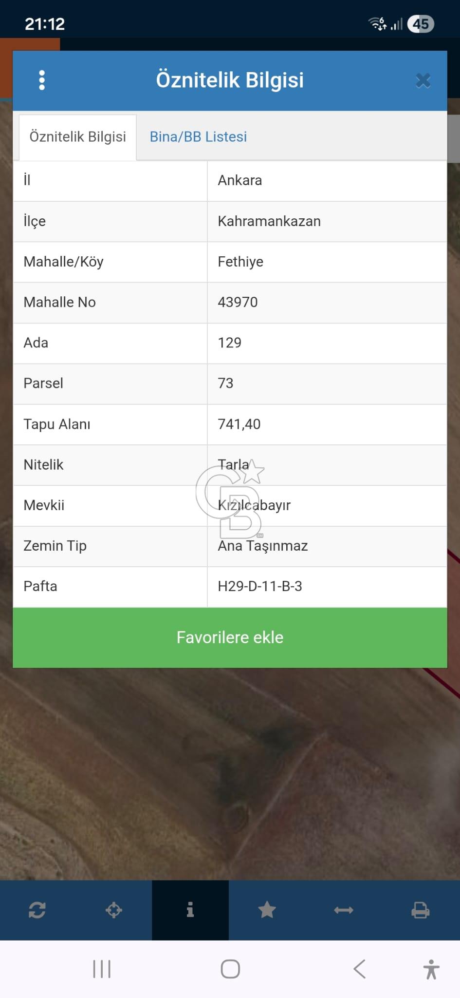 Satılık Tek Tapu Kök Tapu TAI-TUSAŞ'a Yakın Arazi