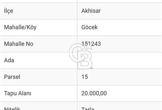 Akhisar Göcek 20.000 m² Büyük Parsel Satılık Tarla - 8 - 348913