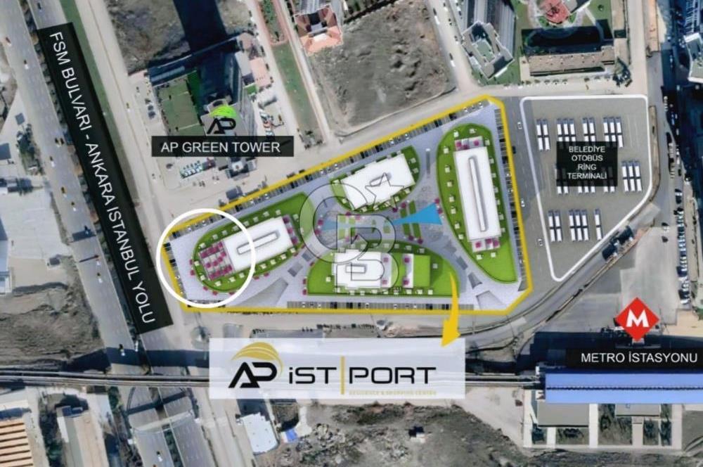 CUMHURİYET MAH. İSTPORT TERRACE EŞYALI KİRALIK 10.KAT 1+1