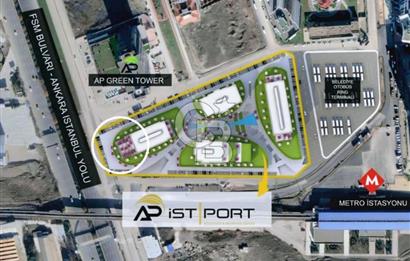 CUMHURİYET MAH. İSTPORT TERRACE EŞYALI KİRALIK 10.KAT 1+1